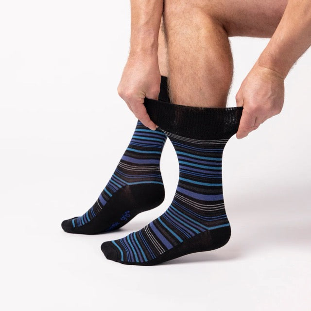 GENTLE GRIP 3Pk Business Print Socks - Men's Bigfoot