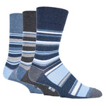 Load image into Gallery viewer, GENTLE GRIP 3Pk Printed Stripe Business Socks - Men&#39;s
