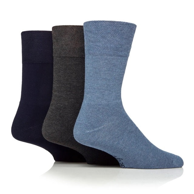 GENTLE GRIP Bamboo Cushion Foot Leisure Socks - Mens