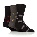 Load image into Gallery viewer, GENTLE GRIP 3Pk Licensed Cotton DC Superhero Socks - Mens
