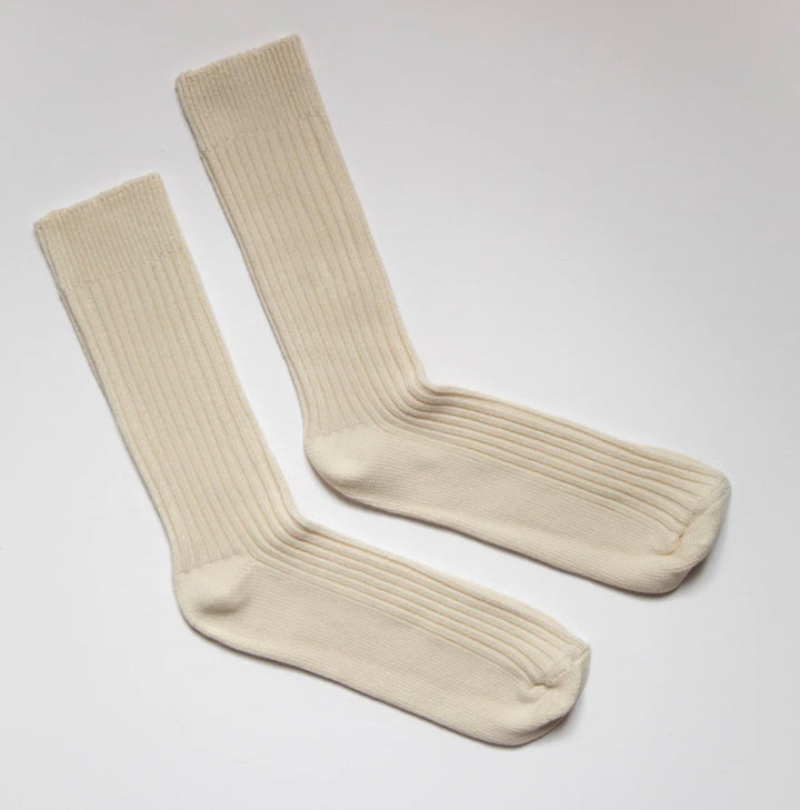 BIRD 1PK BANGALOW Sustainable Organic Egyptian Cotton Ribbed Crew Socks - Men's