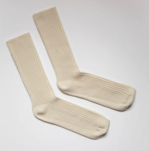 BIRD 1PK BANGALOW Sustainable Organic Egyptian Cotton Ribbed Crew Socks - Men's