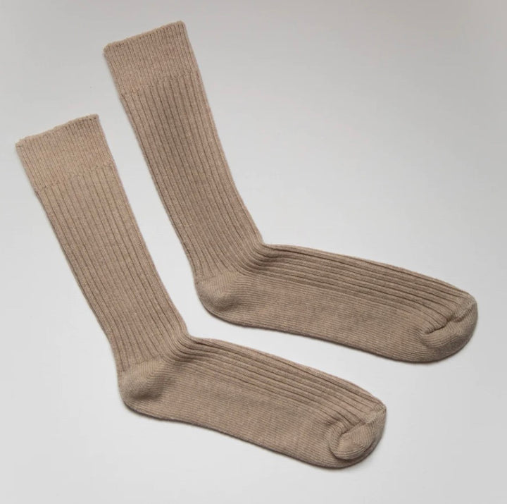 BIRD 1PK BANGALOW Sustainable Organic Egyptian Cotton Ribbed Crew Socks - Men's