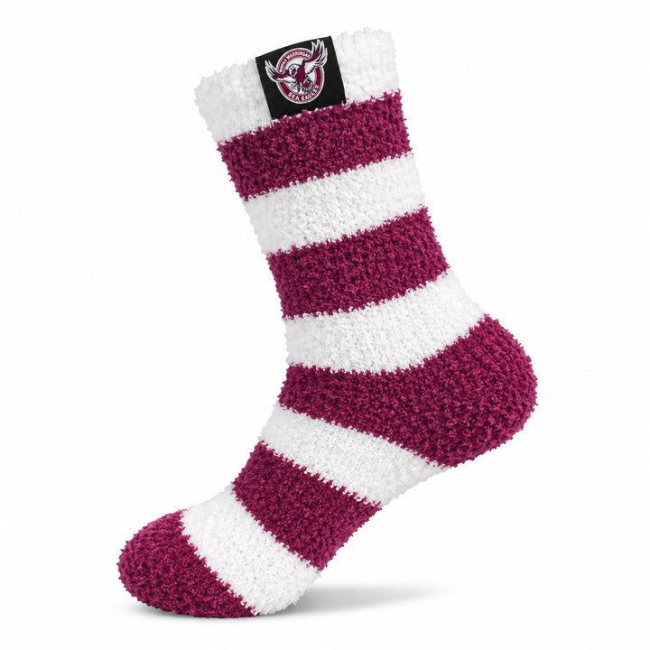 NRL Manly Sea Eagles 2Pk Bed Socks