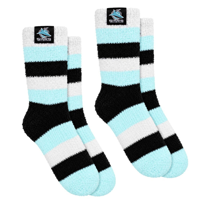 NRL Cronulla Sharks 2Pk Bed Socks