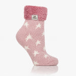 Load image into Gallery viewer, HEAT HOLDERS Feather Cuff Sleep Socks with Stars- Womens

