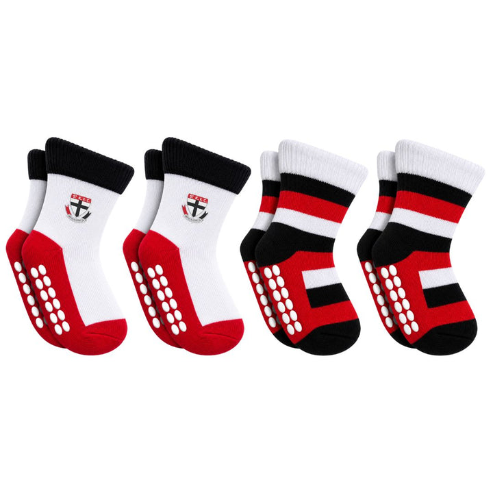 AFL St Kilda Saints 4Pk Infant Socks