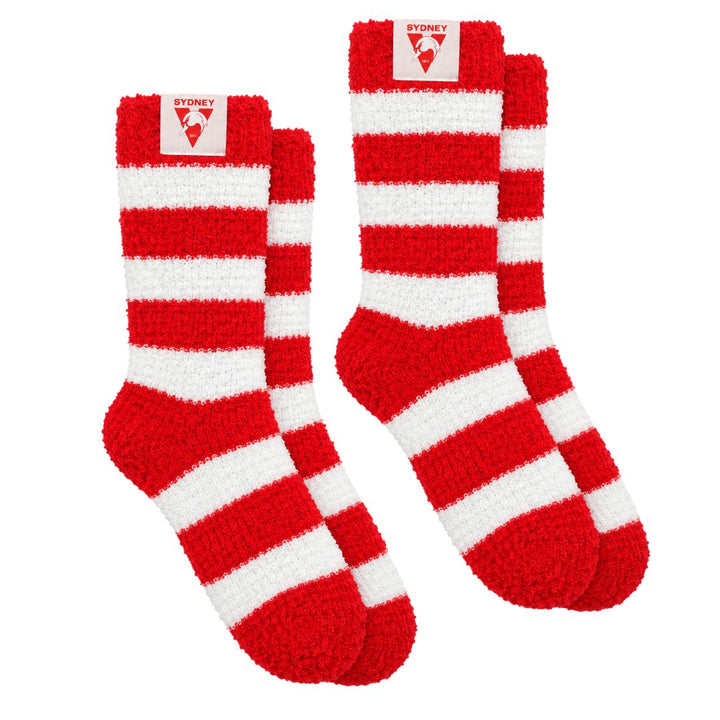 AFL Sydney Swans 2Pk Bed Socks - Womens