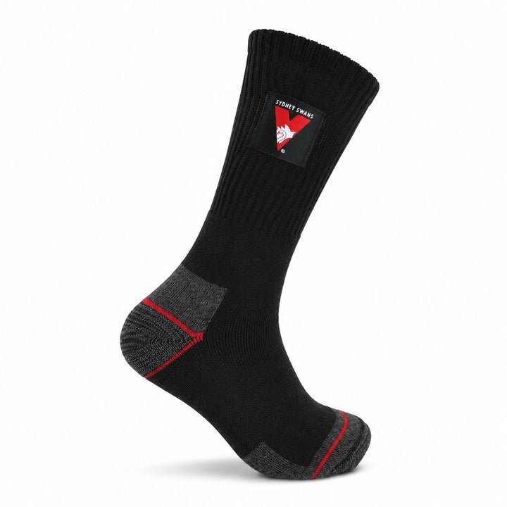 AFL Sydney Swans 2pk Heavy Duty Work Sock