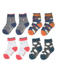Load image into Gallery viewer, THOUGHT 4PK Bamboo Kids Socks Gift Box - Overcast
