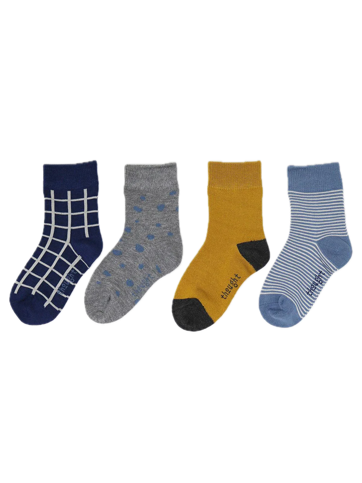 THOUGHT 4PK Bamboo Baby Socks Gift Box - River