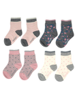 Load image into Gallery viewer, THOUGHT 4PK Bamboo Baby Socks Gift Box - Rose, Spot &amp; Stripe

