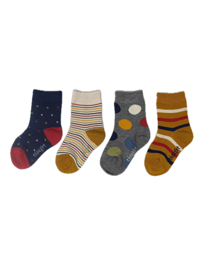 THOUGHT 4PK Bamboo Baby Socks Gift Box - Shay