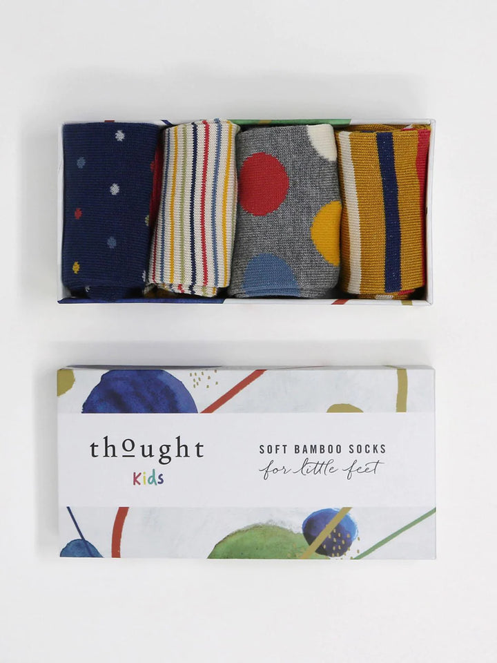 THOUGHT 4PK Bamboo Baby Socks Gift Box - Shay