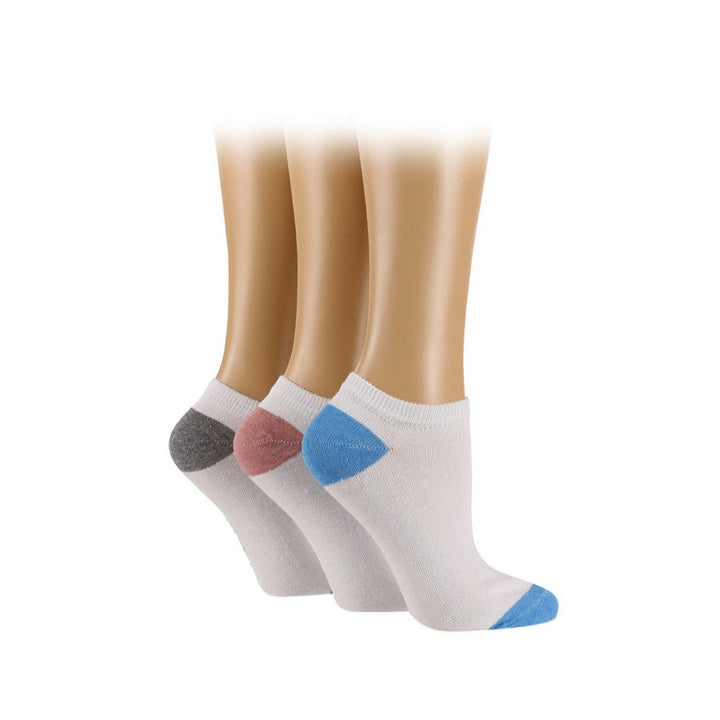 TORE 3Pk 100% Recycled Plain Trainer Socks- Women's 4-8