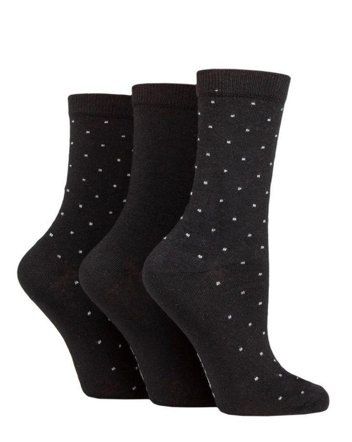 TORE 3Pk 100% Recycled Classic Pin Dot Socks-Women's