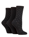 Load image into Gallery viewer, TORE 3Pk 100% Recycled Classic Pin Dot Socks-Women&#39;s
