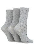 Load image into Gallery viewer, TORE 3Pk 100% Recycled Classic Pin Dot Socks-Women&#39;s
