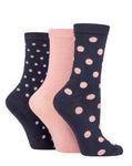 Load image into Gallery viewer, TORE 3Pk 100% Recycled Cotton Jacquard Bold Spot Socks - Women&#39;s
