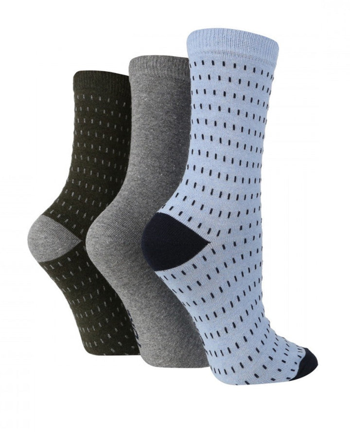 TORE 3Pk 100% Recycled Jacquard Micro Dash Socks - Women's