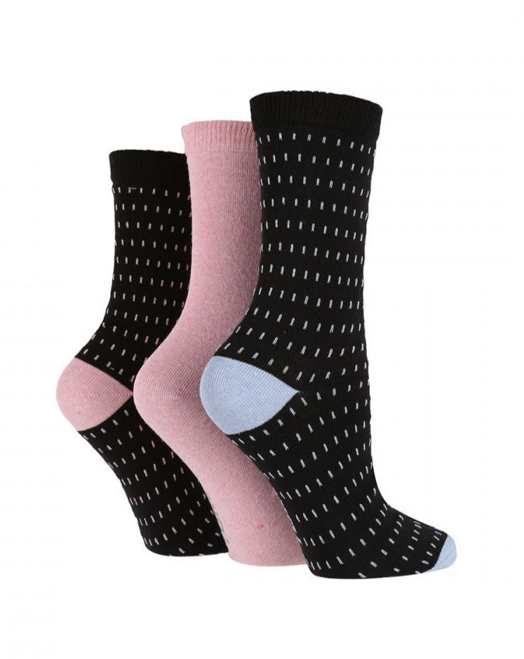 TORE 3Pk 100% Recycled Jacquard Micro Dash Socks - Women's