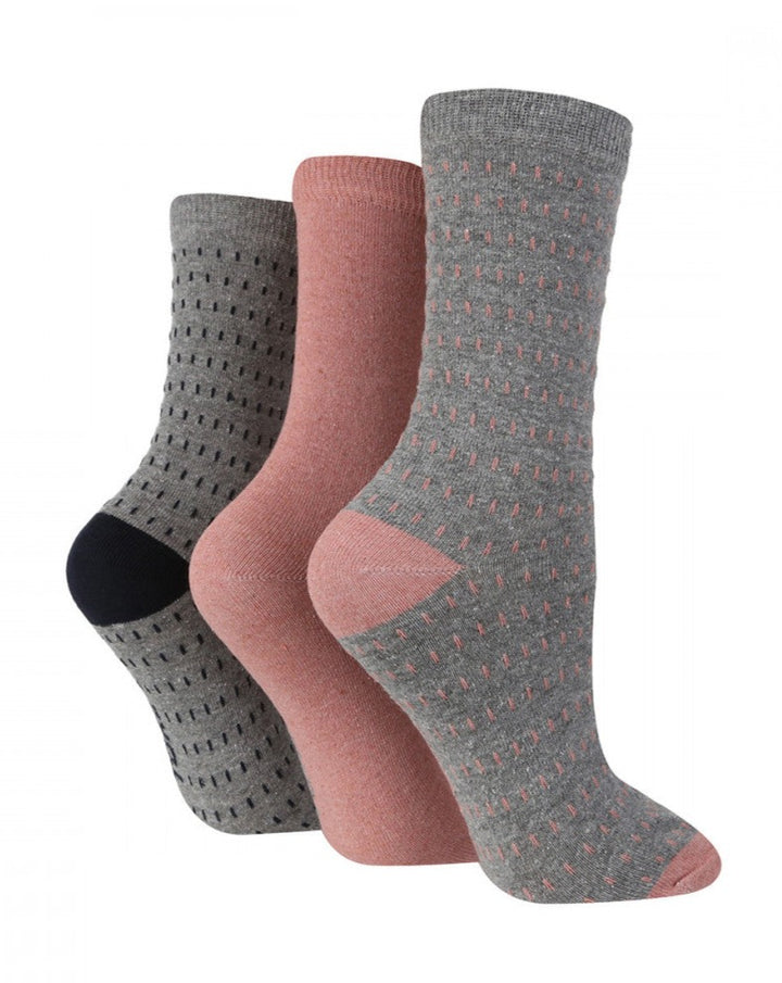 TORE 3Pk 100% Recycled Jacquard Micro Dash Socks - Women's