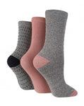 Load image into Gallery viewer, TORE 3Pk 100% Recycled Jacquard Micro Dash Socks - Women&#39;s
