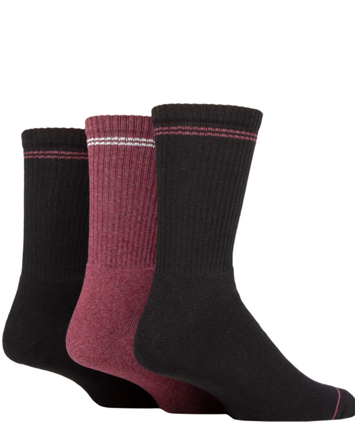 TORE 3PK 100% Recycled Striped Sports Crew Socks - Men's