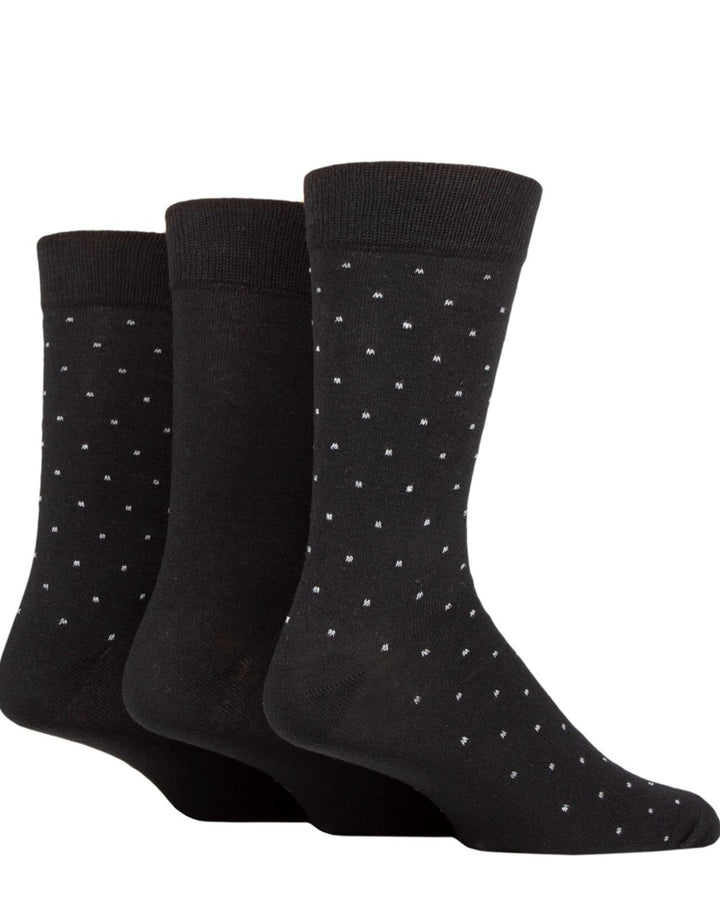 TORE 3PK 100% Recycled Classic Pin Dot Socks- Mens 7-11