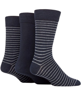 TORE 3Pk 100% Recycled Cotton Classic Fine Stripes Socks - Men's