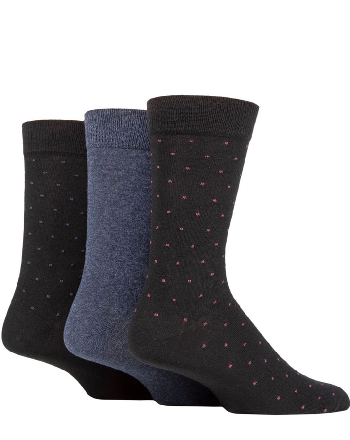 TORE 3Pk 100% Recycled Fashion Pin Dot Socks- Mens 7-11