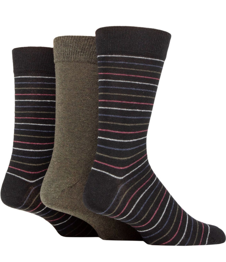 TORE 3Pk 100% Recycled Fashion Fine Stripes Socks - Men's