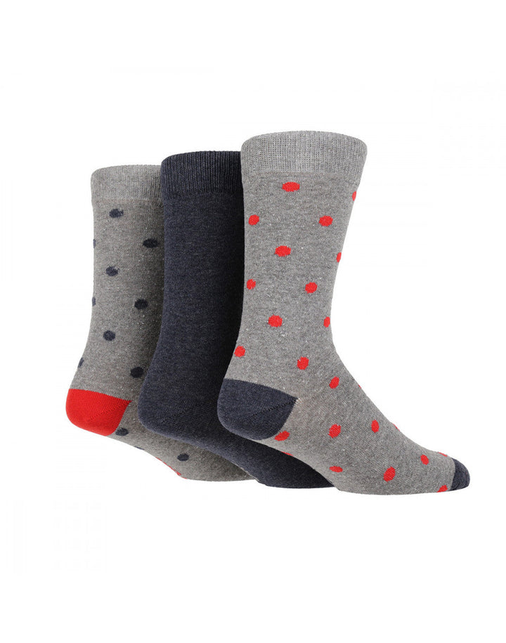 TORE 3PK 100% Recycled Jacquard Bold Spot Socks- Mens 7-11