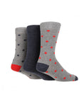 Load image into Gallery viewer, TORE 3PK 100% Recycled Cotton Jacquard Bold Spot Socks- Mens 7-11
