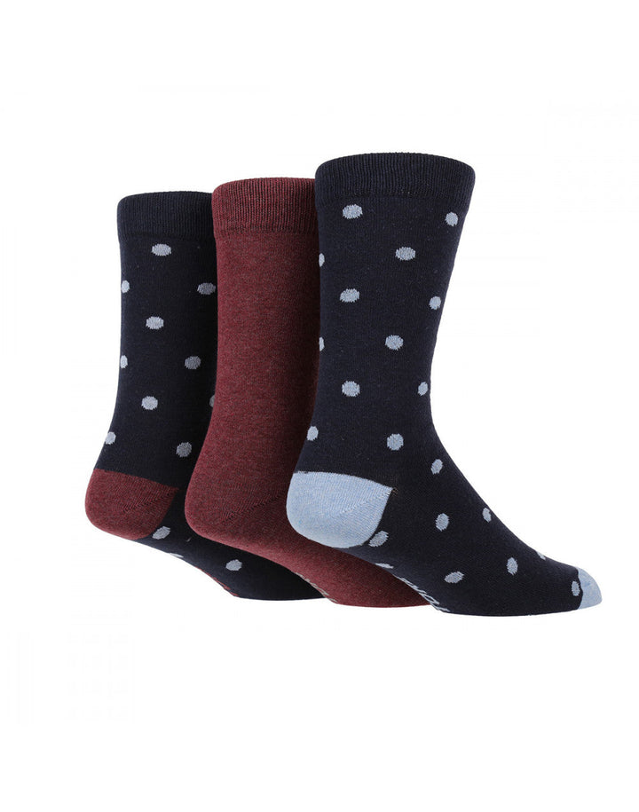 TORE 3PK 100% Recycled Jacquard Bold Spot Socks- Mens 7-11