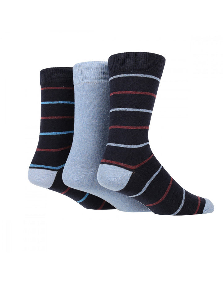 TORE 3Pk 100% Recycled Bold Fashion Stripe Socks- Men's