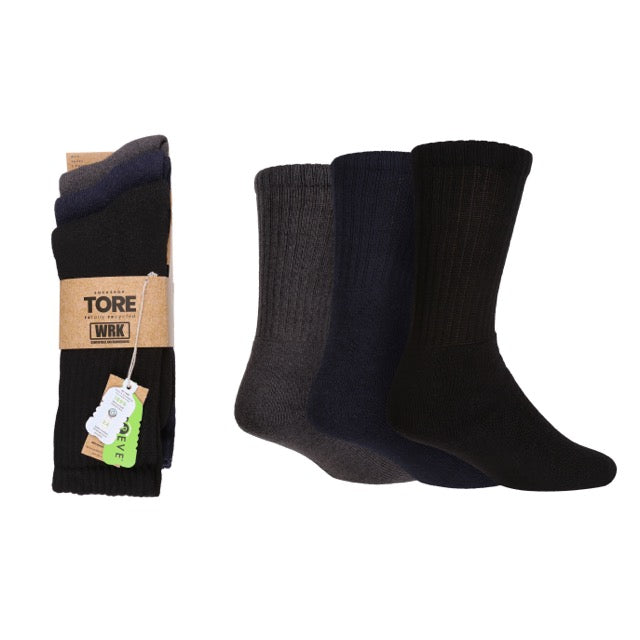 TORE WRK 3PK 100% Recycled Work Socks