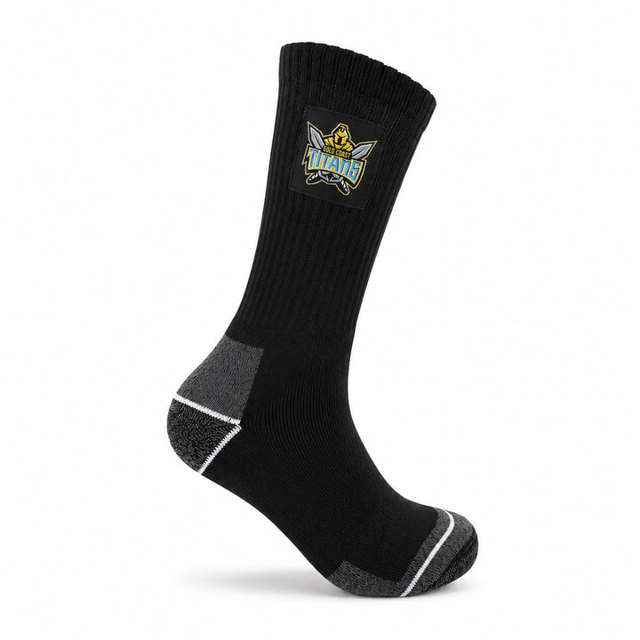 NRL Gold Coast Titans  2Pk Heavy Duty Work Sock