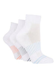 Load image into Gallery viewer, GLENMUIR 3PK Quater Crew Half Cushioned Sports Socks - Women&#39;s
