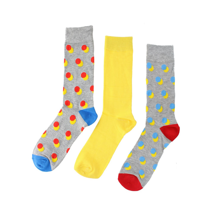 WILDFEET 3PK Bamboo Jacquard Spot Socks- Mens 7-11