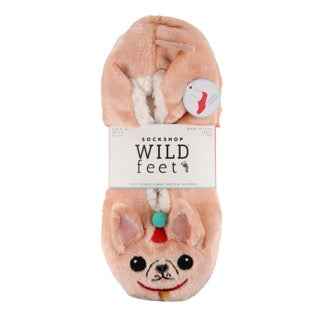 WILDFEET Fleece Lined Footsie Slipper - Womens Size 4-8