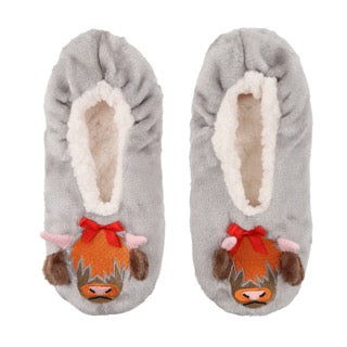 WILDFEET Fleece Lined Footsie Slipper - Womens Size 4-8