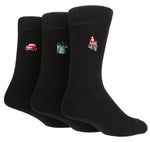 Load image into Gallery viewer, WILDFEET 3pk Embroided Christmas Cotton Novelty Crew - Mens 7-11
