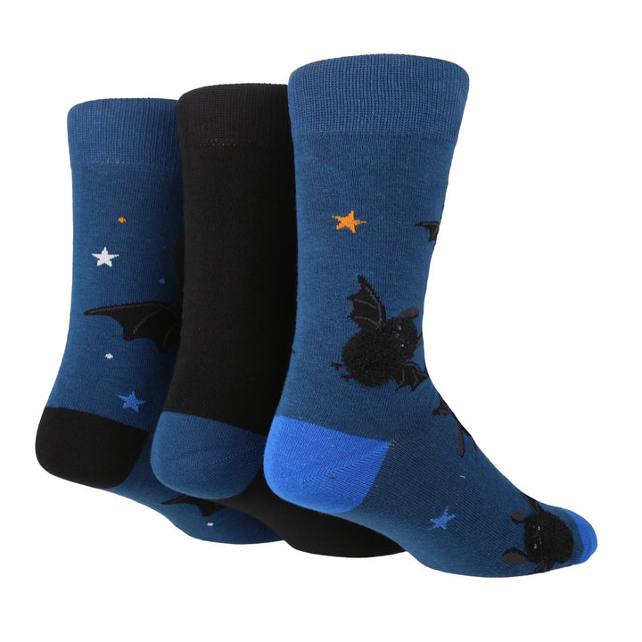 WILDFEET 3PK Jacquard Novelty Cotton Socks - Mens 7-11