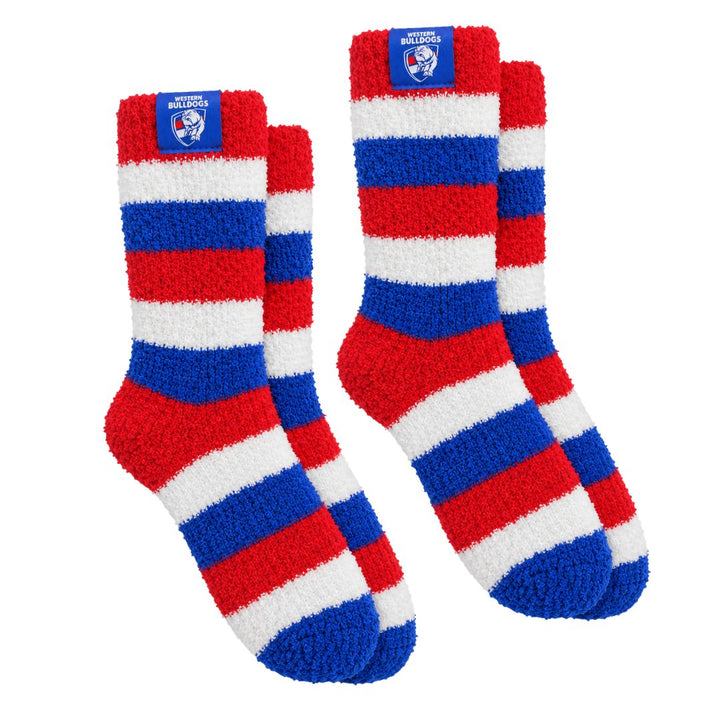 AFL Western Bulldogs 2Pk Bed Socks - Womens