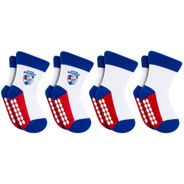 AFL Western Bulldogs 4Pk Infant Socks