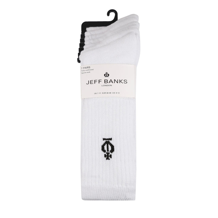 JEFF BANKS Men's 7PK Cotton Sports Crew Socks