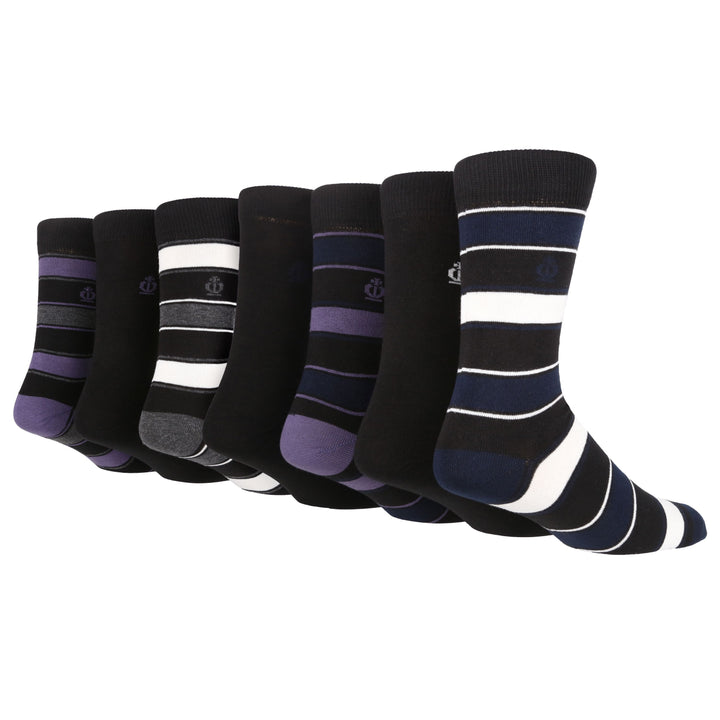 JEFF BANKS 7Pk Jacquard Socks - Mens 7-11