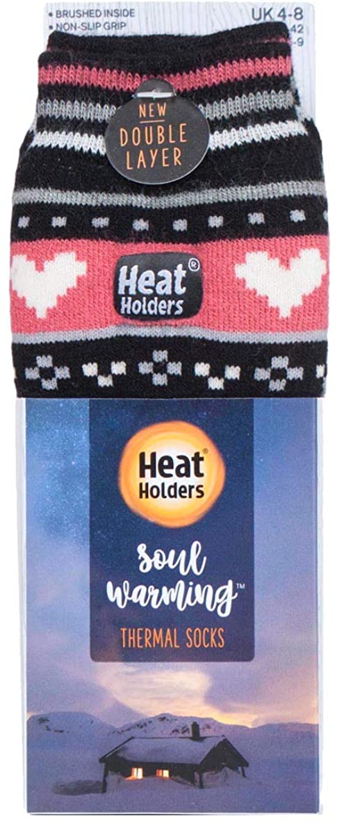 HEAT HOLDERS Soul Warming Dual layer Thermal Slipper Socks- Womens