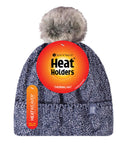 Load image into Gallery viewer, HEAT HOLDERS Pom Pom Thermal Beanie-Womens
